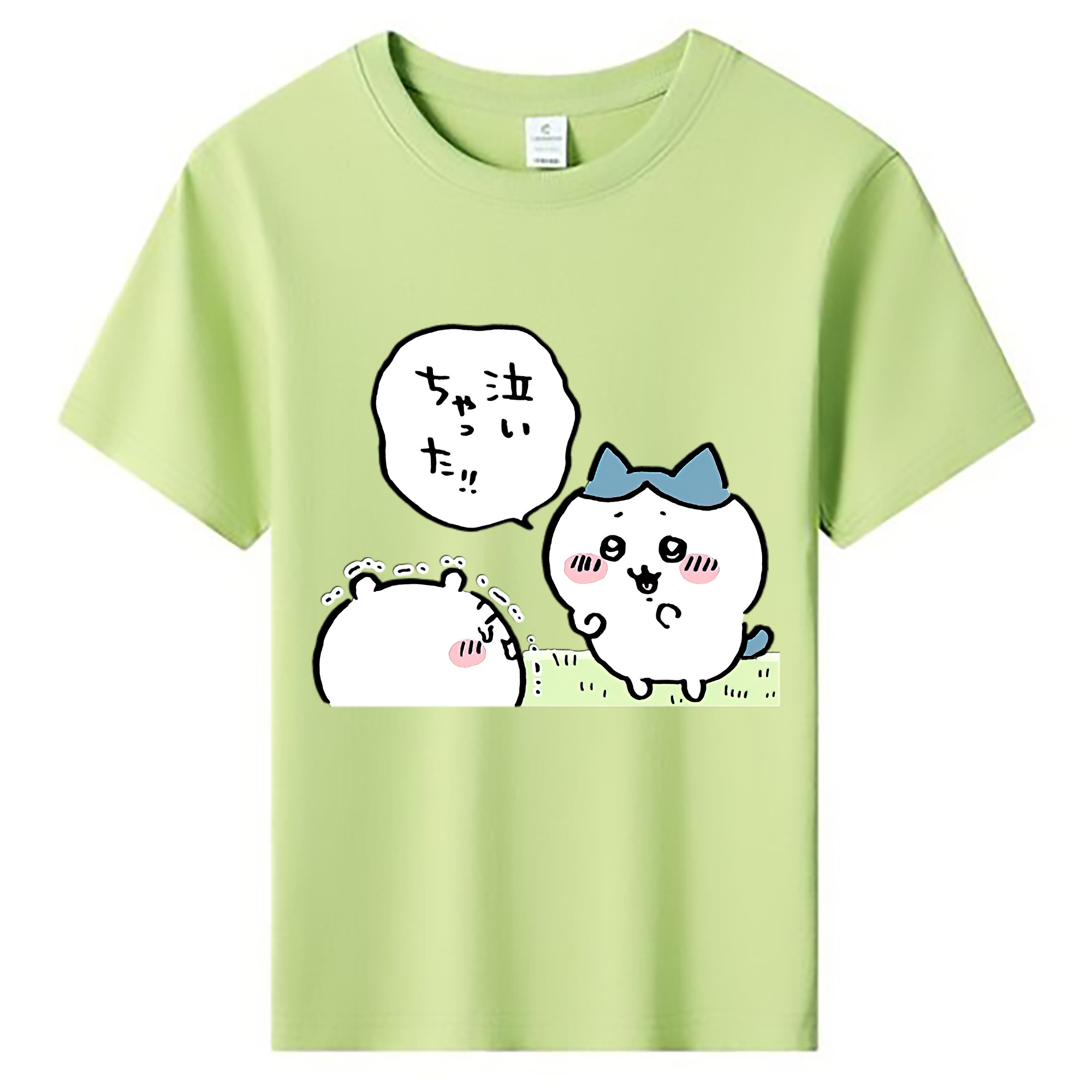 （画像用） ちいかわ ハチワレ Chii-kawa hachiware 綿100％キッズTシャツ（フロントプリント）